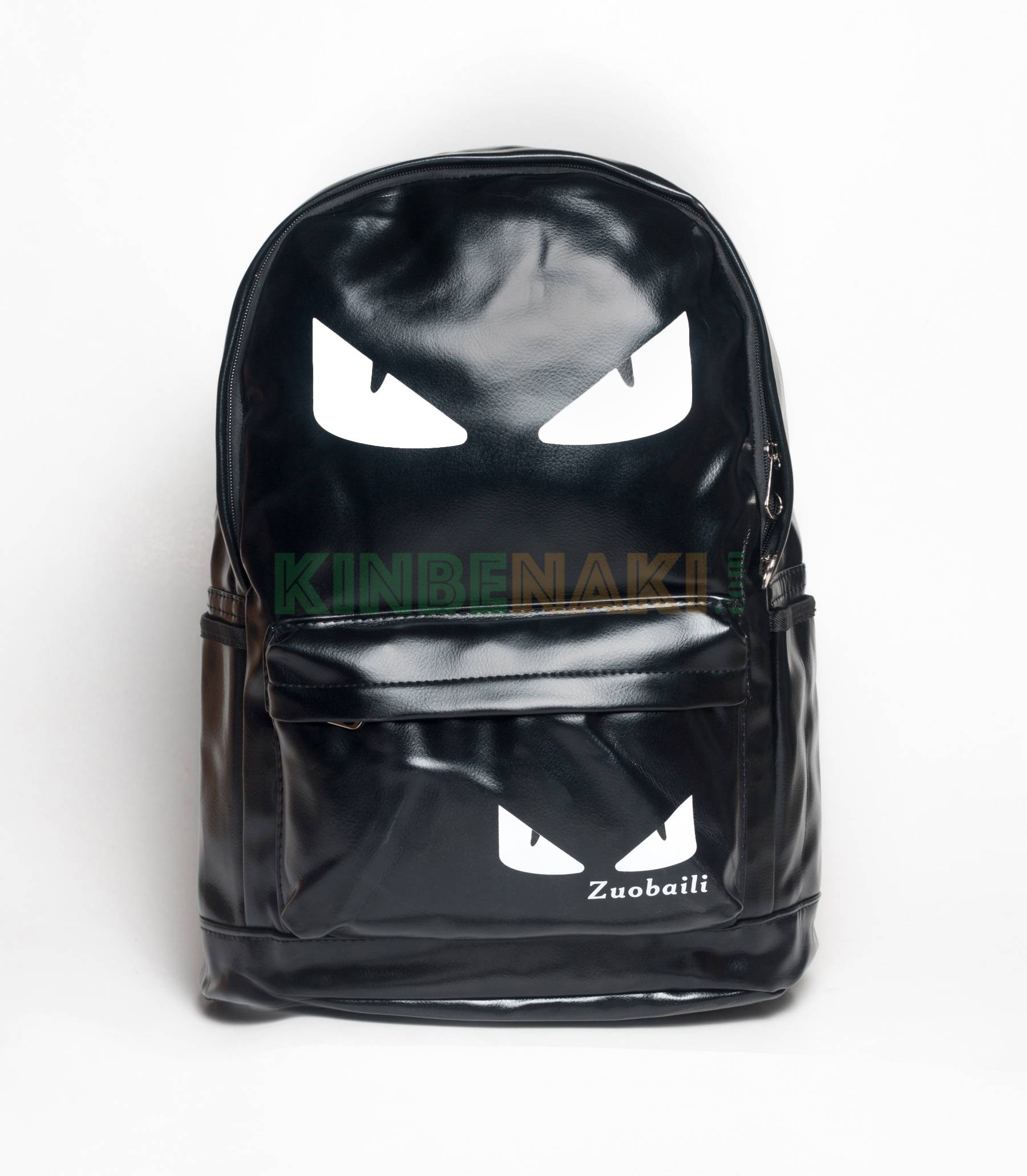 black pu backpack