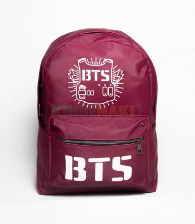 BTS Parasuit Fabric Maroon Backpack