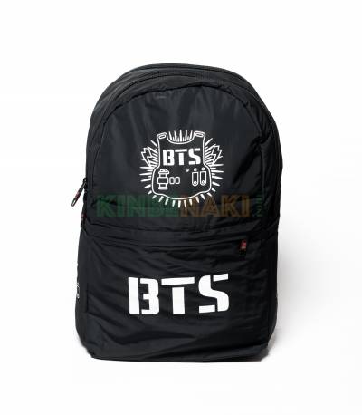 BTS Solid Black Backpack