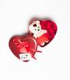 Heart Shape Gift Box With Flower And Teddy Bear (Large)