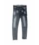 Fashionable Grey Stretch Denim Jeans For Men
