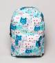 Multicolor Cat Paste & Blue Girls Backpack