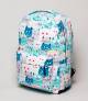 Multicolor Cat Paste & Blue Girls Backpack