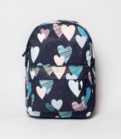 Heart Shape Polka Dotted Girls Backpack