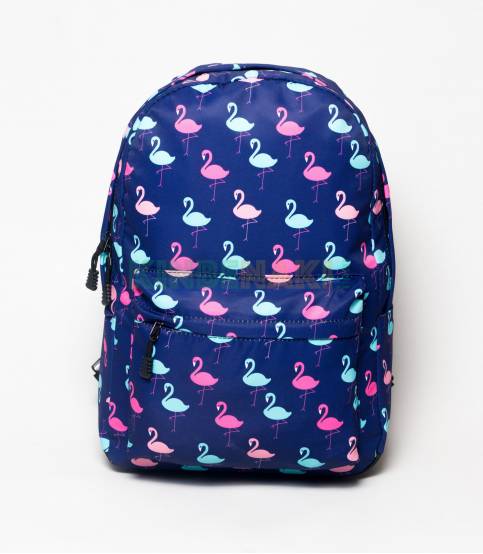 Swan Print Deep Blue Girls Backpack