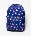 Swan Print Deep Blue Girls Backpack