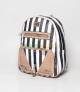 JJ Fashion Black & White Stripe Girls Mini Backpack