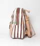 JJ Fashion Brown & White Stripe Girls Mini Backpack