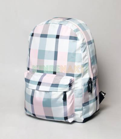 Multiple Stripe Light Pink & White Girls Backpack