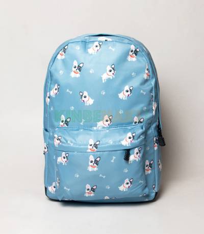 Cute Puppy Sky Blue Girls Backpack