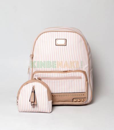 JJ Fashion Sweet & Cute Small Stripe Girls Mini Backpack