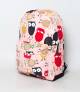 Multicolor Owl Light Pink Girls Backpack