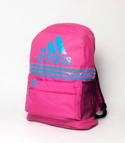 Adidas Pink & Blue Stripes Backpack