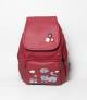 Cat & Bird Yunuo Maroon Color Girls Backpack
