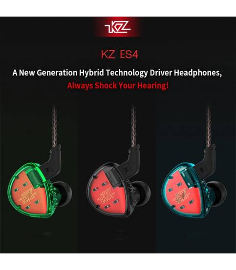 KZ ES4 HiFi Hybrid In-ear Earphone Wired Earbuds