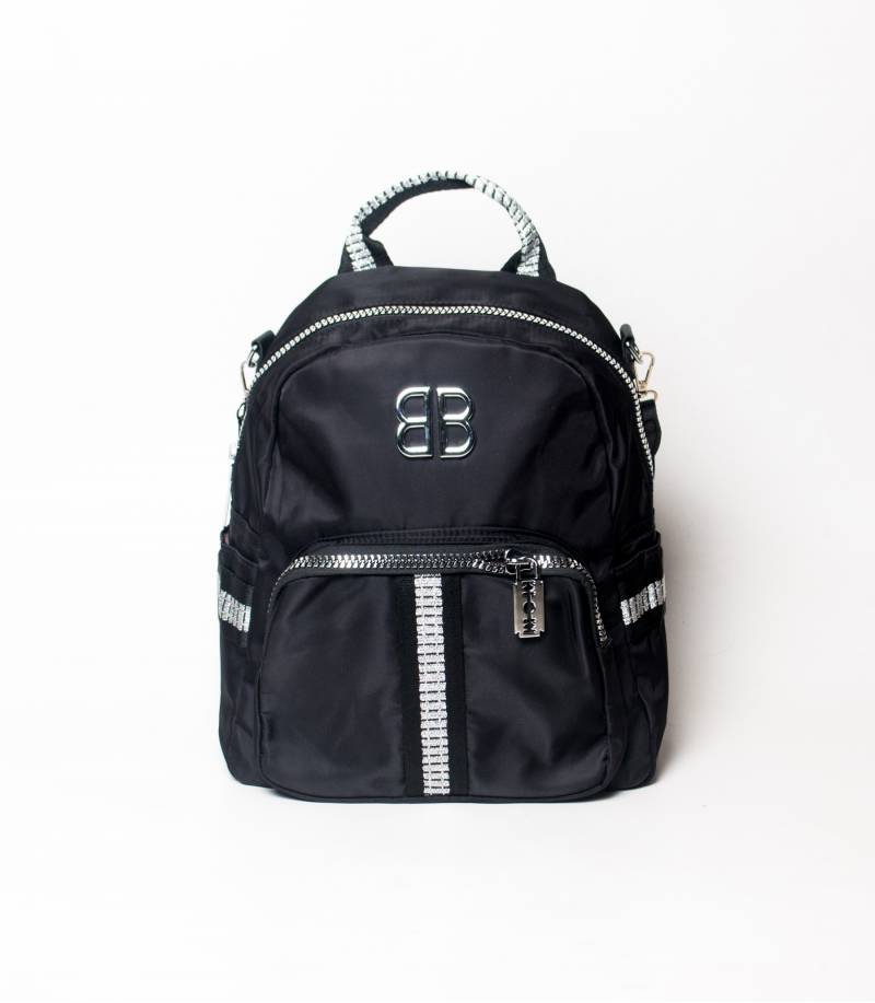 Buy BB & White Stripe Black Girls Mini Backpack in Bangladesh