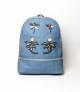 Butterfly & Flower Blue Backpack V2