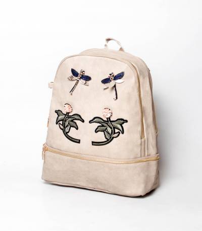 Flower Off-White Color Backpack