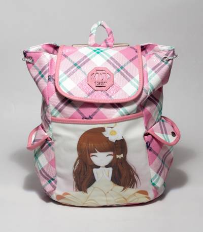 ZDL Pink Color Backpack With Girl Photo