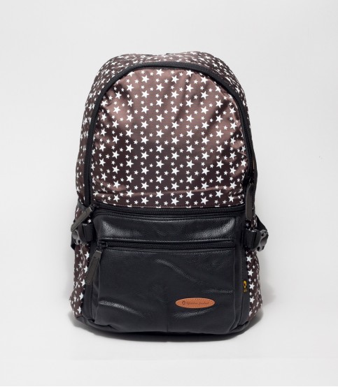 Brown School & College Backpack With Star