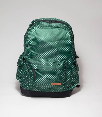 Green Backpack with Polka Dot