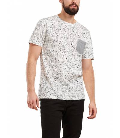 Only & Sons Printed Round Neck White T-Shirt