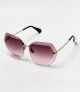 Carlier Brown And Golden Color ladies Sunglass