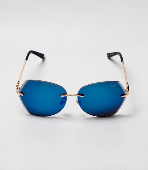 Carlier Blue And Golden Color ladies Sunglass