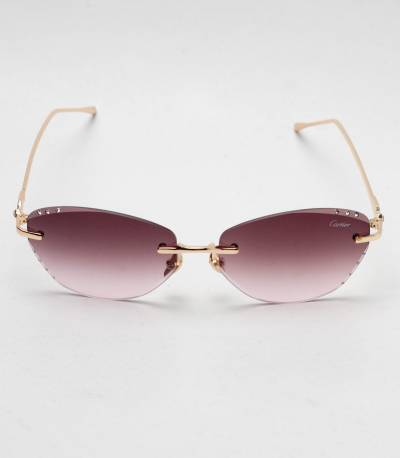 Carlier Brown And Golden Color defferant version ladies Sunglass