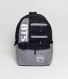 BTS Black And Gray Color Fabrics Backpack