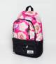 Xike Madi Black And Pink Color Floral Girls Backpack