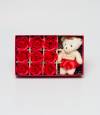 Red Floral Soap With Teddy Bear