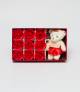Red Floral Soap With Teddy Bear