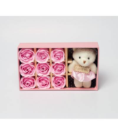 Buy Pink Floral Soap With Teddy Bear