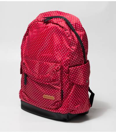 Red Backpack With Polka Dot