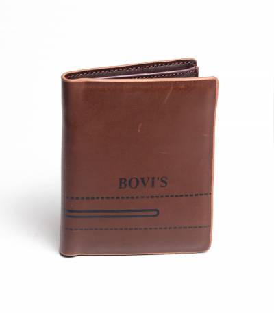Bovi's Brown Leather Wallet