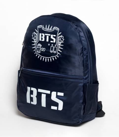 BTS Solid Navy Fabric Backpack