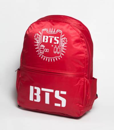 BTS Red Solid Red Backpack