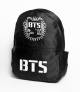 BTS Black Solid Black Backpack