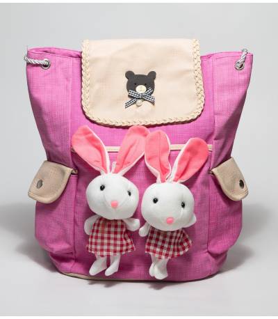 Pink Backpack With Rabbit