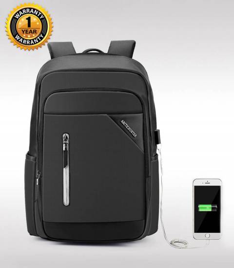 ARCTIC HUNTER Black Travel Bag USB Charging Men's Bag