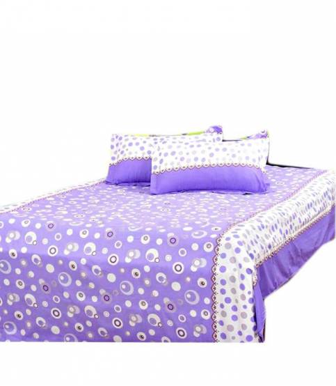 Home Tex Bluemoon Purple Bedsheet