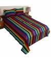Home Tex Dark Blue And Red Step Bedsheet