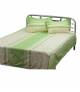 Home Tex White And Green Flower Bedsheet