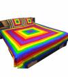Home Tex Rainbow Penel Bedsheet