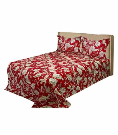 Home Tex King Red Bedsheet