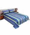Home Tex Blue Long Step Bedsheet