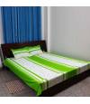 Home Tex White And Green Flower Bedsheet