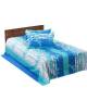 Home Tex Off White And Blue Flower Bedsheet