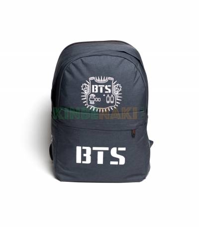 BTS Solid Navy Blue Fabrics Backpack
